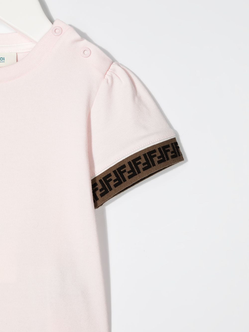 Shop Fendi Ff Trim T-shirt In Pink