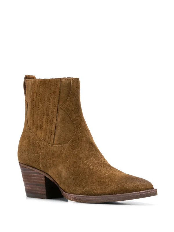 suede cowboy booties