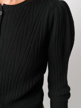 ribbed knit cardigan展示图