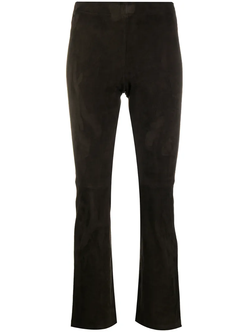 Stouls Low-waist Skinny Trousers In Brown