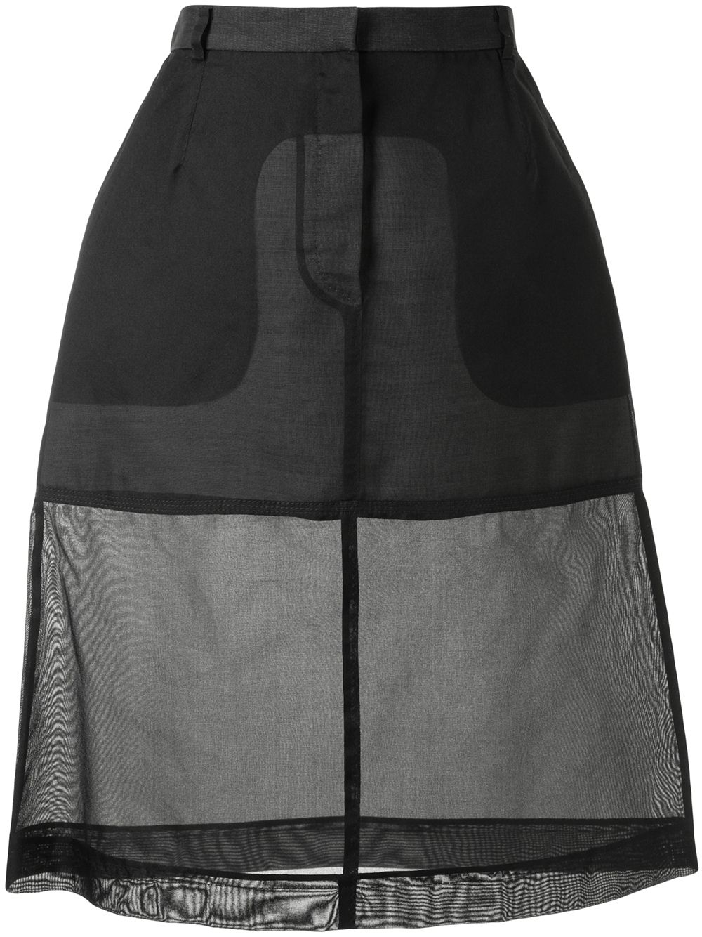 фото Louis vuitton полупрозрачная юбка а-силуэта