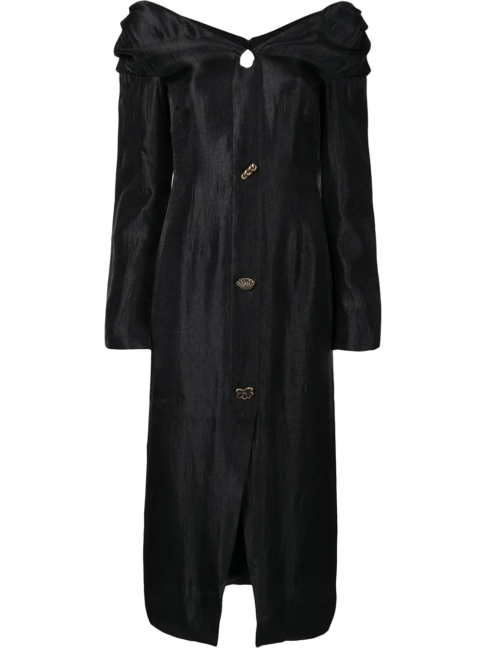 Rejina Pyo off-shoulder midi dress | Black | Image 1