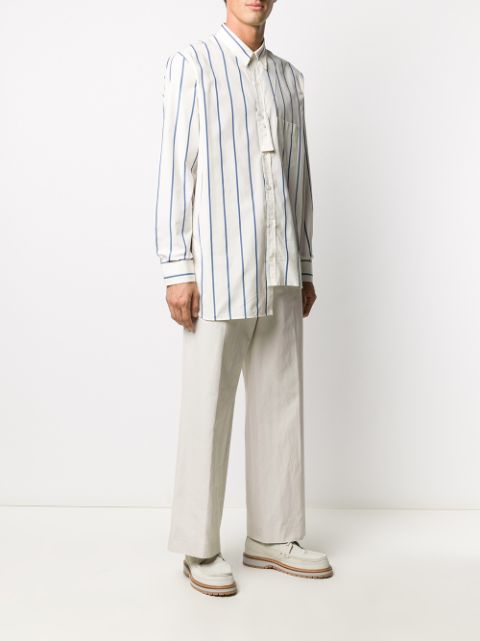 lanvin striped shirt