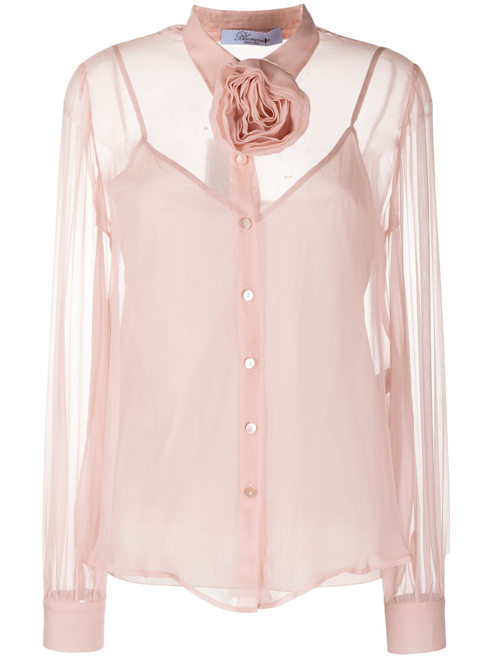 фото Blumarine sheer floral blouse