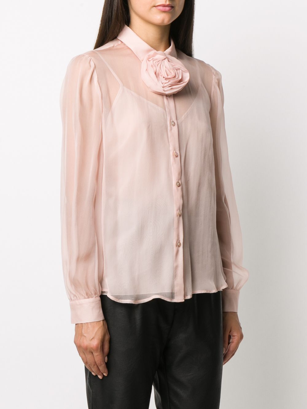 фото Blumarine sheer floral blouse