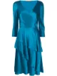 Image 1 of Alberta Ferretti v-neck flared dress