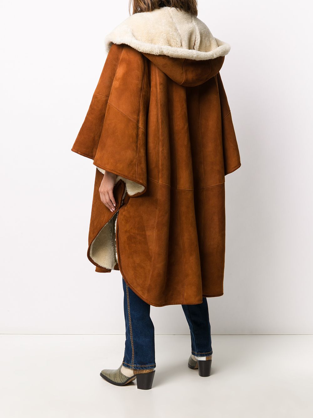 фото A.n.g.e.l.o. vintage cult 1980s cape-style shearling coat