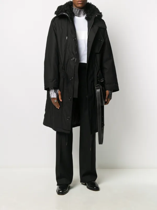 belted parka jacket