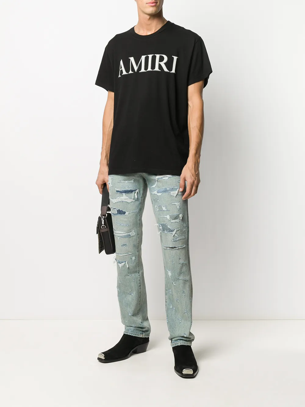 Image 2 of AMIRI ripped straight-leg jeans