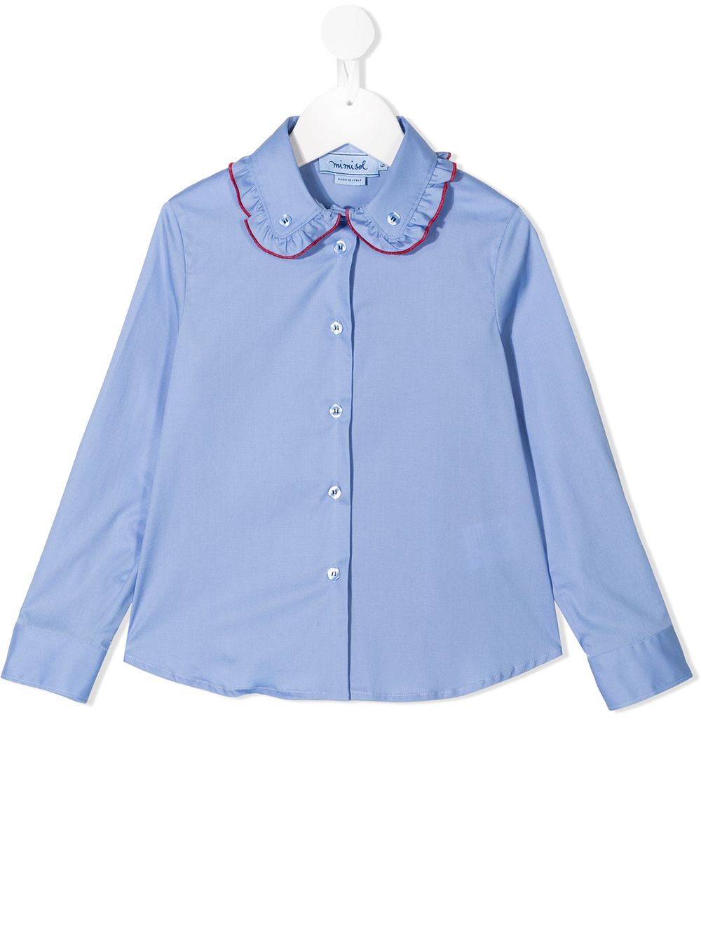 фото Mi mi sol ruffle-trimmed long sleeved shirt