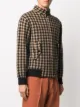Laneus houndstooth bomber jacket