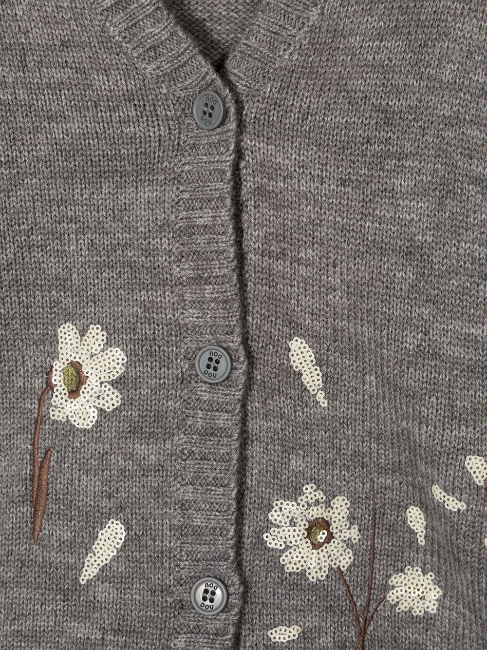 фото Douuod kids embroidered floral knitted cardigan