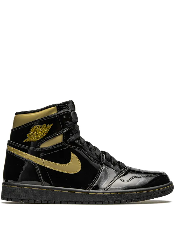 jordan air black and gold