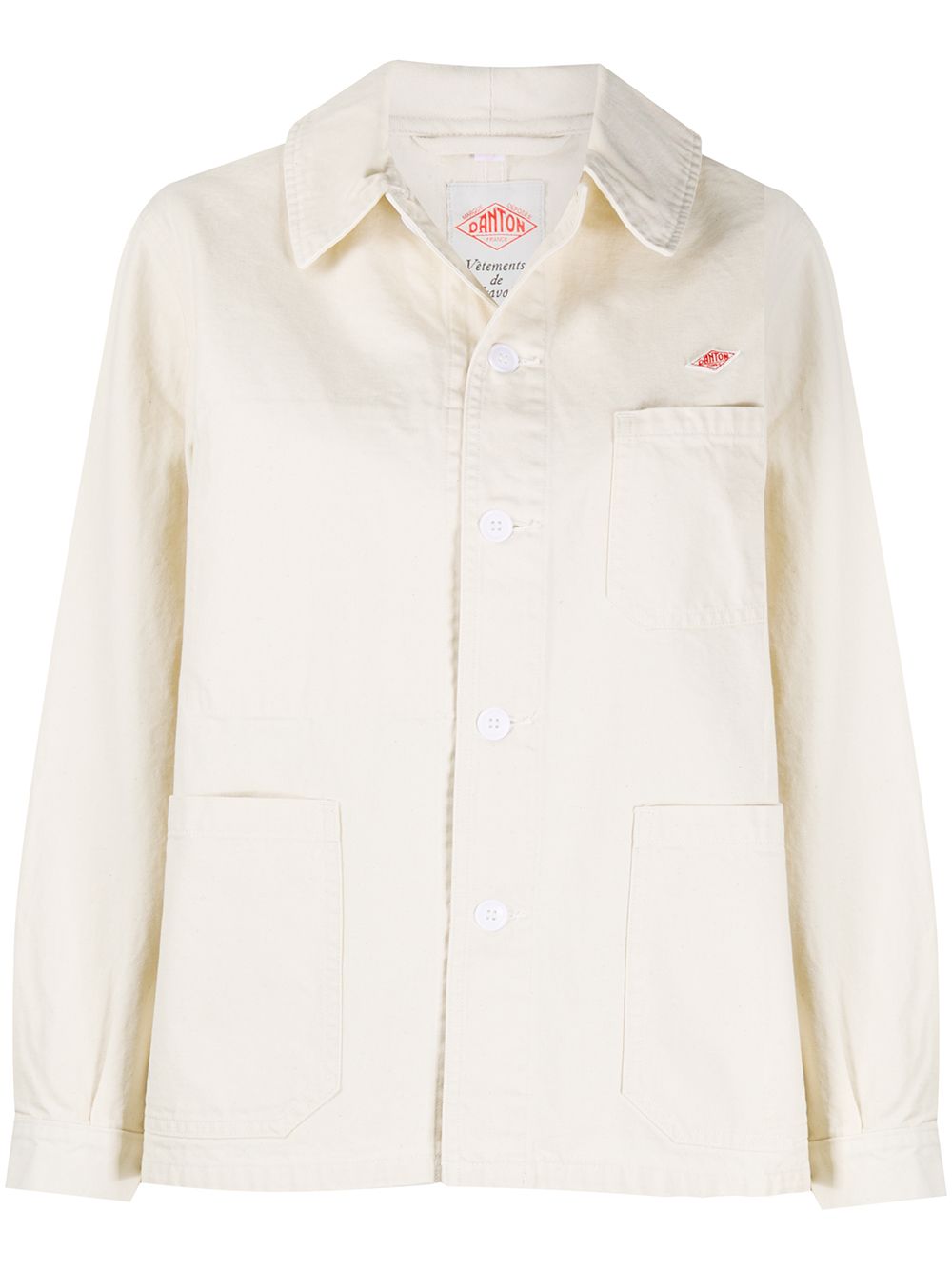 фото Danton logo-embroidered patch pocket shirt