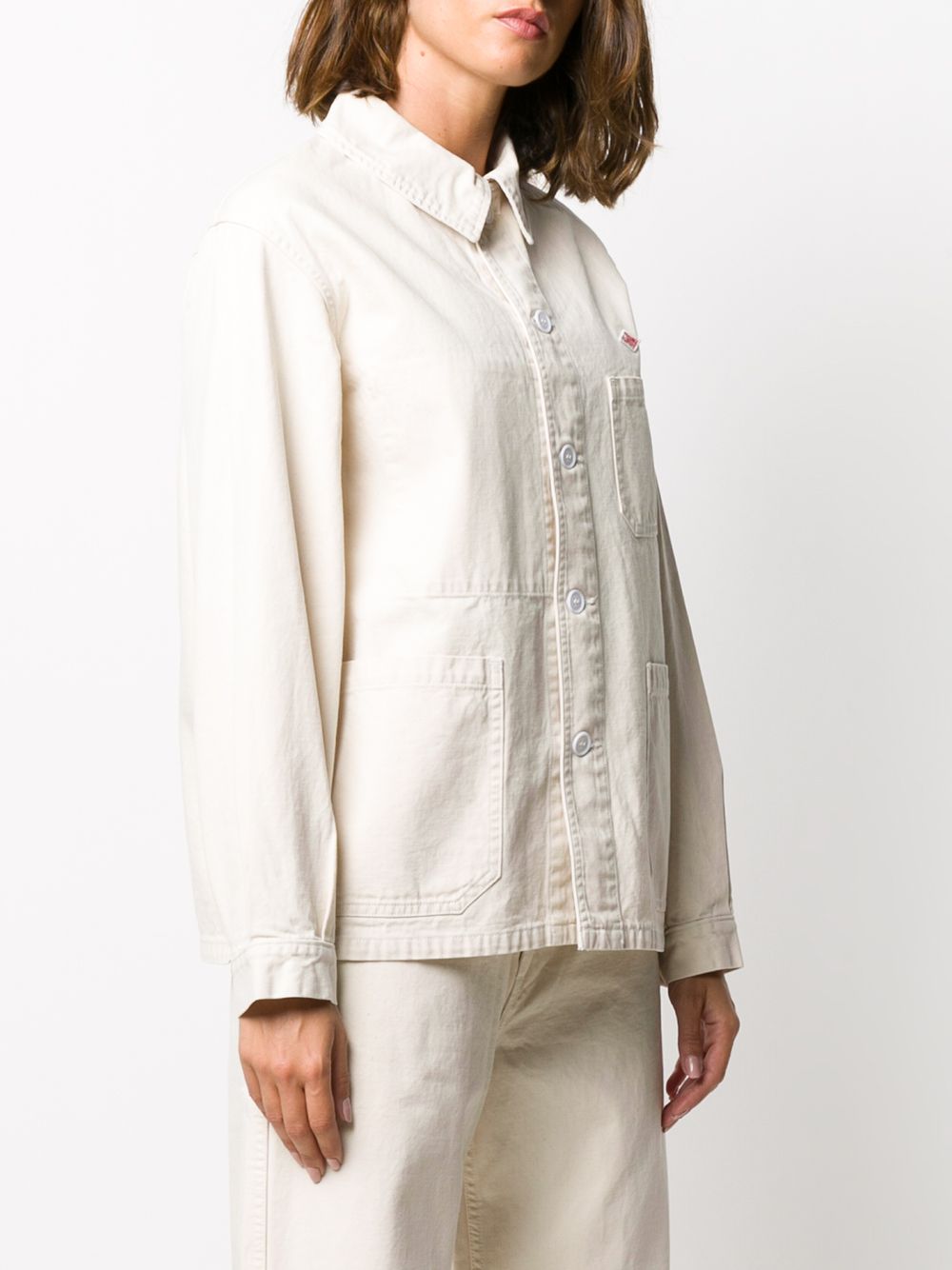 фото Danton logo-embroidered patch pocket shirt