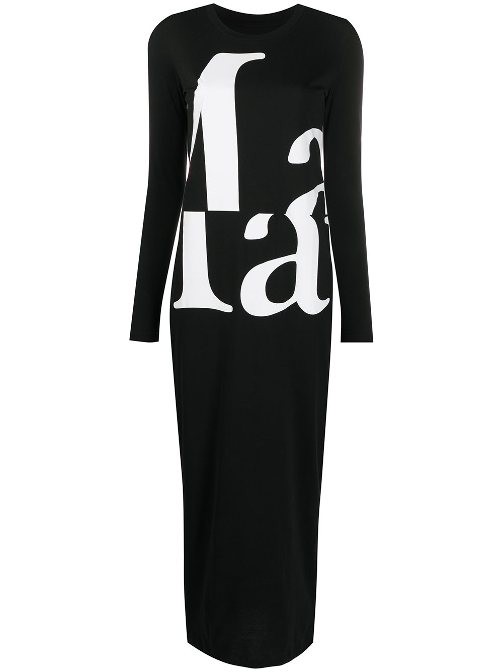 Shop Maison Margiela Maxikleid Mit Logo In Black