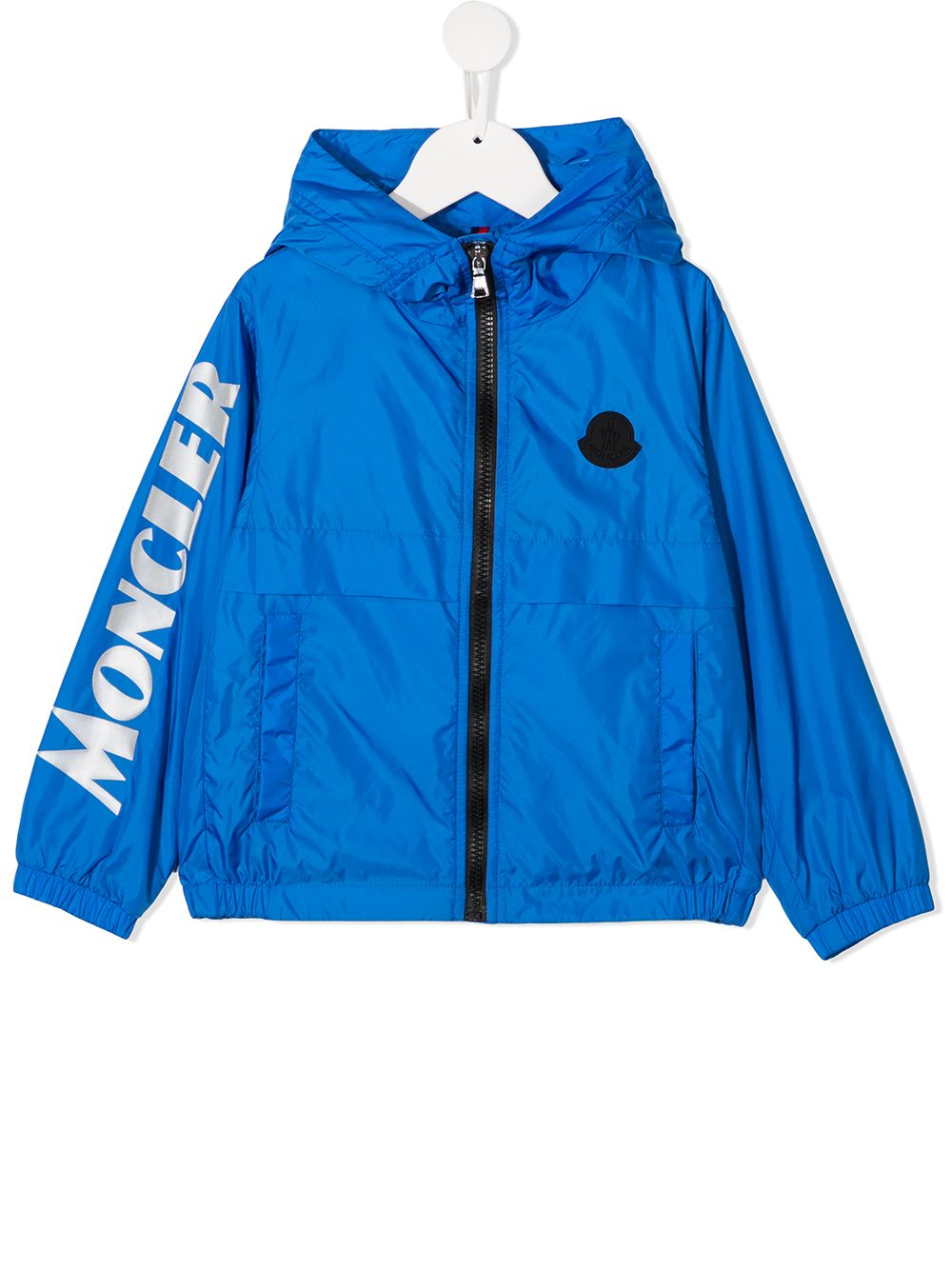 фото Moncler kids пуховик с капюшоном и логотипом