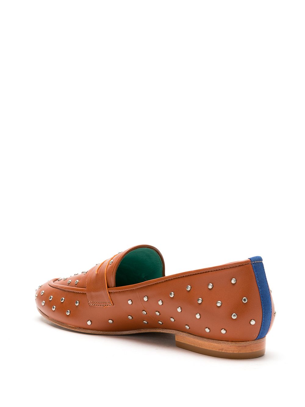 фото Blue bird shoes loafer penny cravos couro caramelo