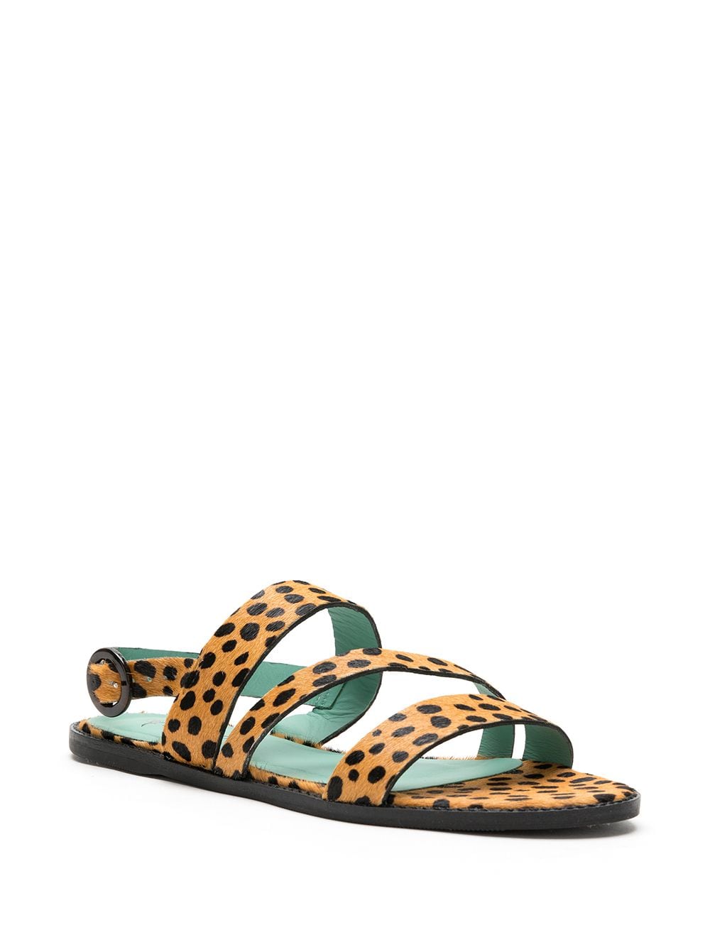 Blue Bird Shoes Sandalen met luipaardprint - Bruin