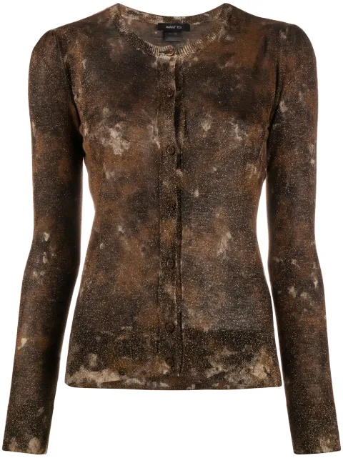 Avant Toi abstract print cardigan
