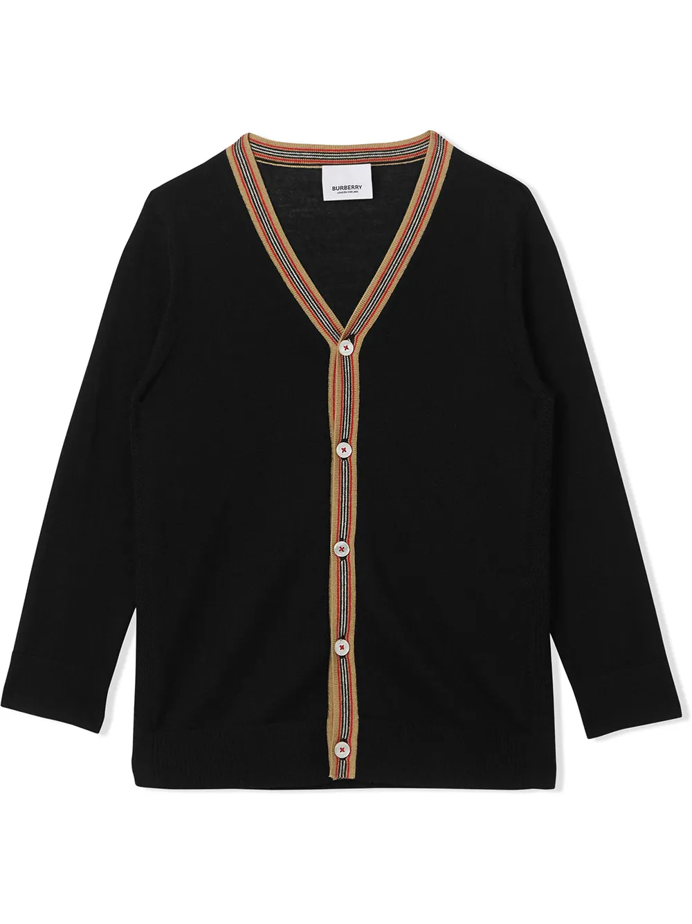 Icon stripe merino wool cardigan clearance