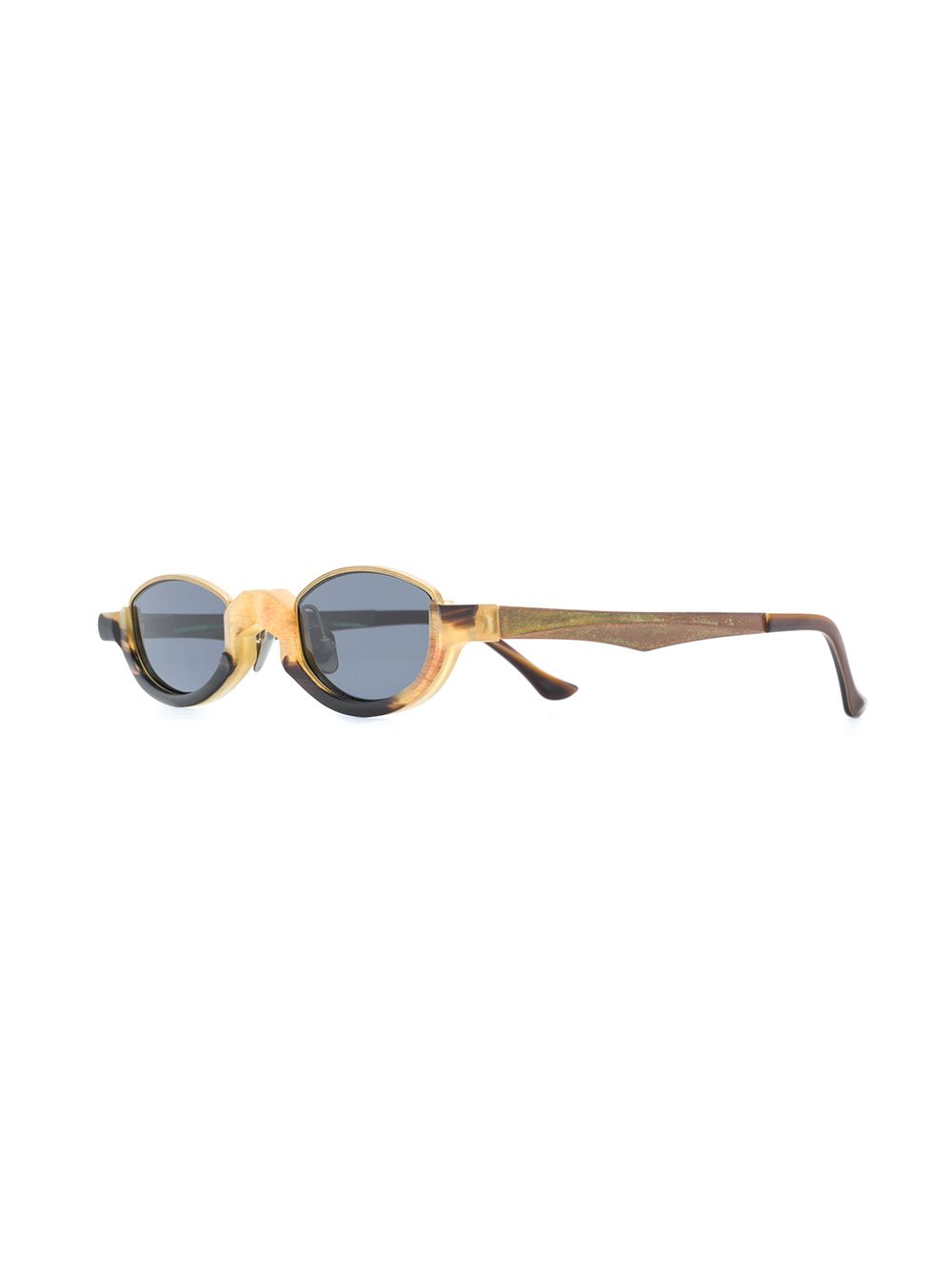 фото Ziggy chen half-frame two-tone sunglasses