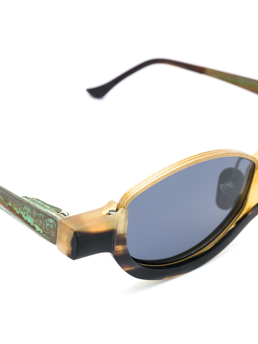 фото Ziggy chen half-frame two-tone sunglasses