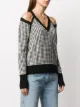 Pinko توب كاروهات بأكتاف مكشوفة