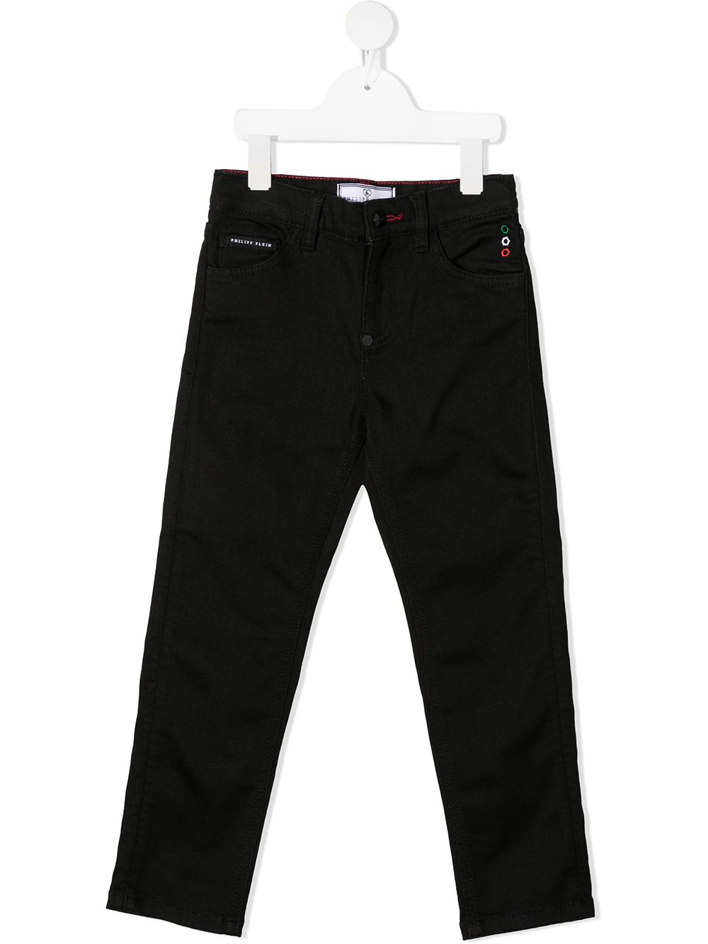 Philipp Plein Junior Istitutional straight leg jeans - Black