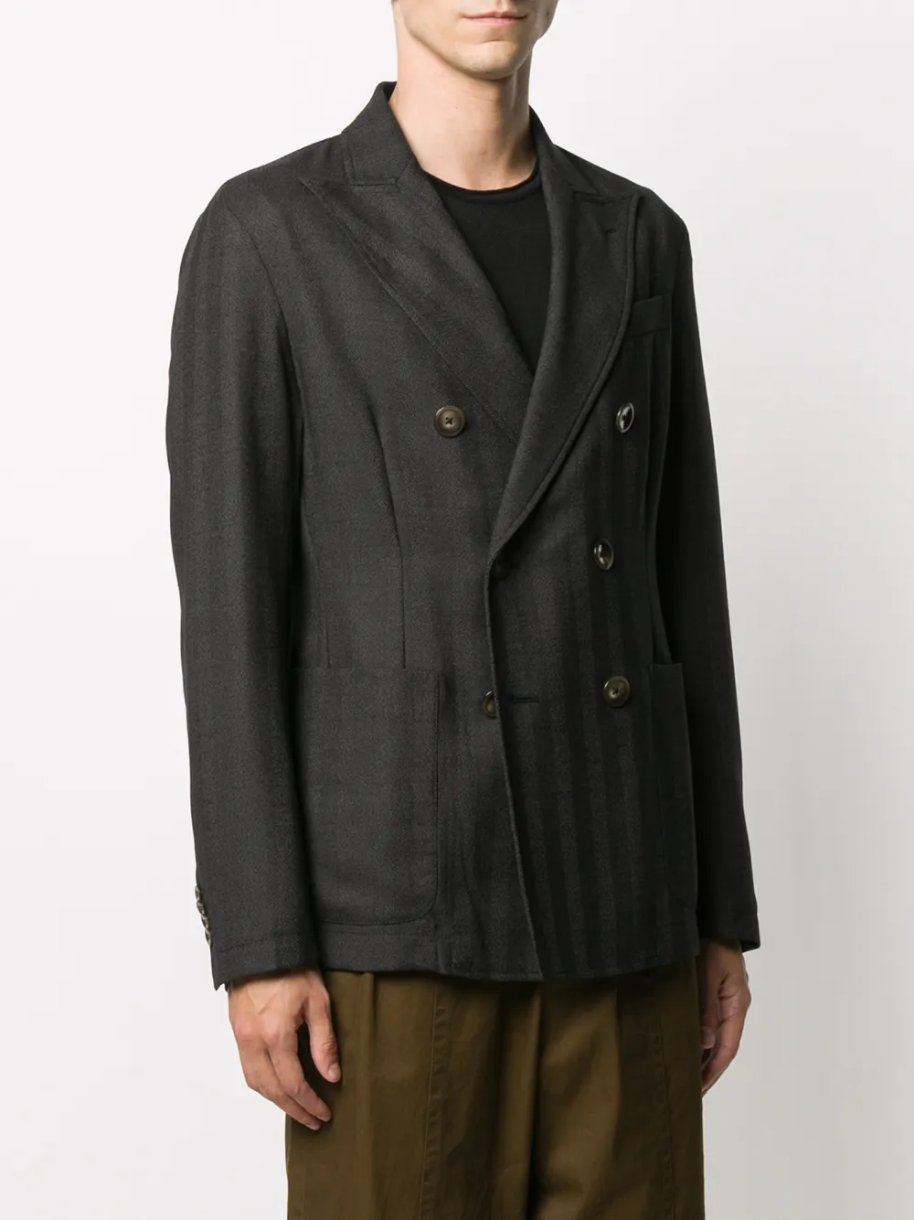 Barena Blazer met dubbele rij knopen Grijs