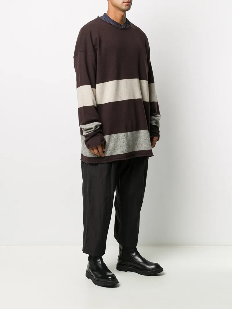 ZIGGY CHEN STRIPED CASHMERE JUMPER