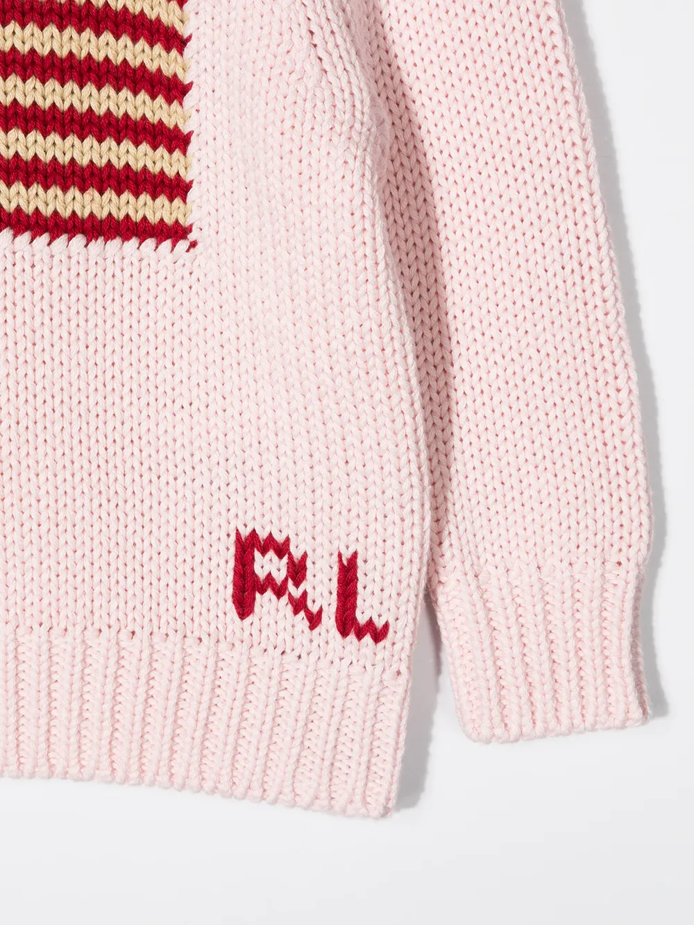 POLO RALPH LAUREN KIDS Trui met Amerikaanse vlag Roze