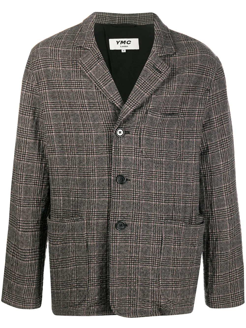 YMC Plaid Check Blazer - Farfetch