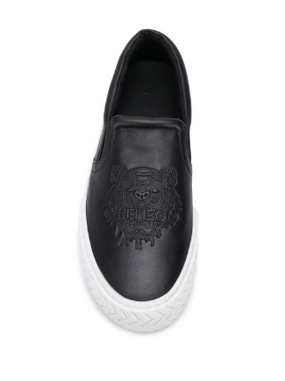 Tiger embossed slip-on sneakers展示图