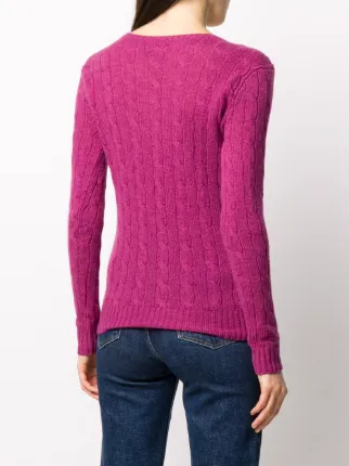 v-neck cable knit sweater展示图