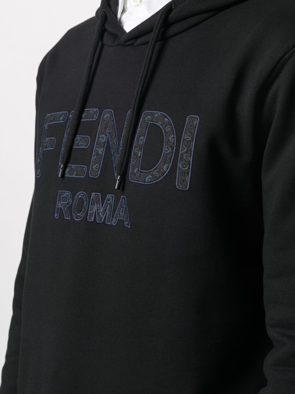 фото Fendi худи с логотипом и вышивкой