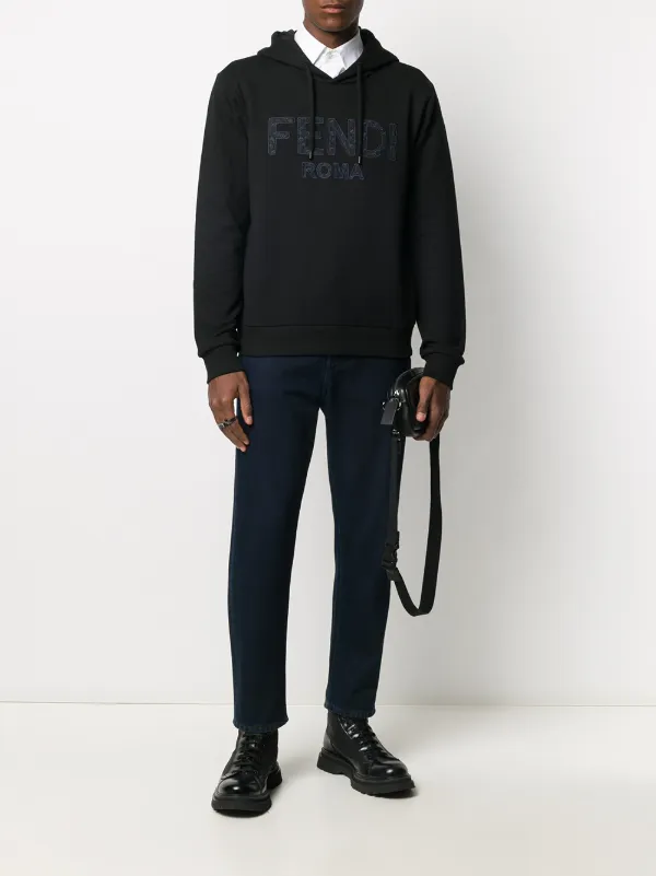 Fendi floral-embroidered logo-detail 
