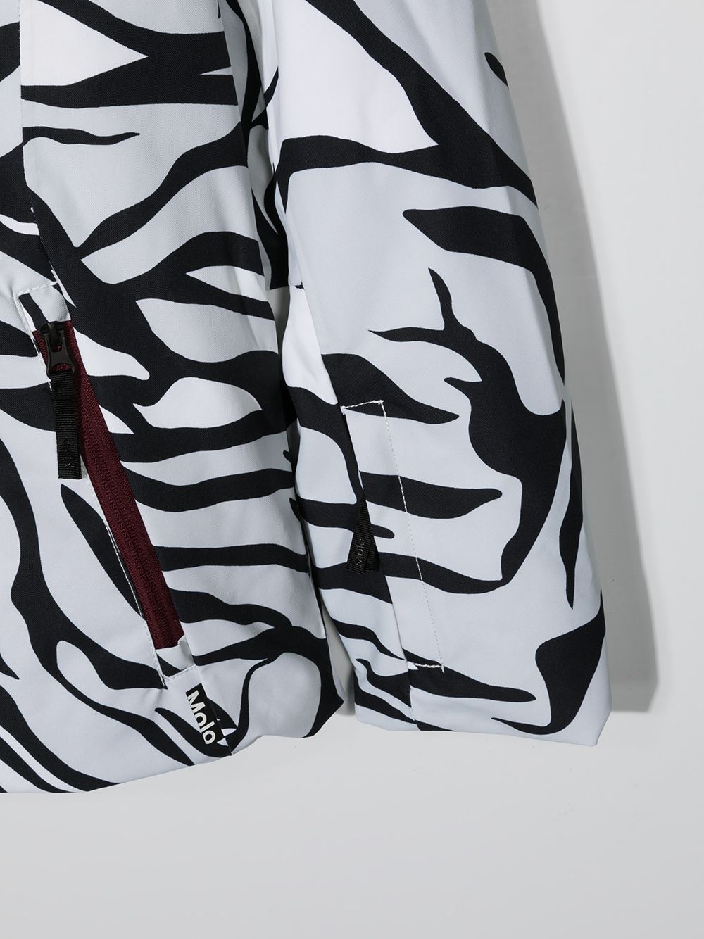 фото Molo zebra stripe zip-up jacket