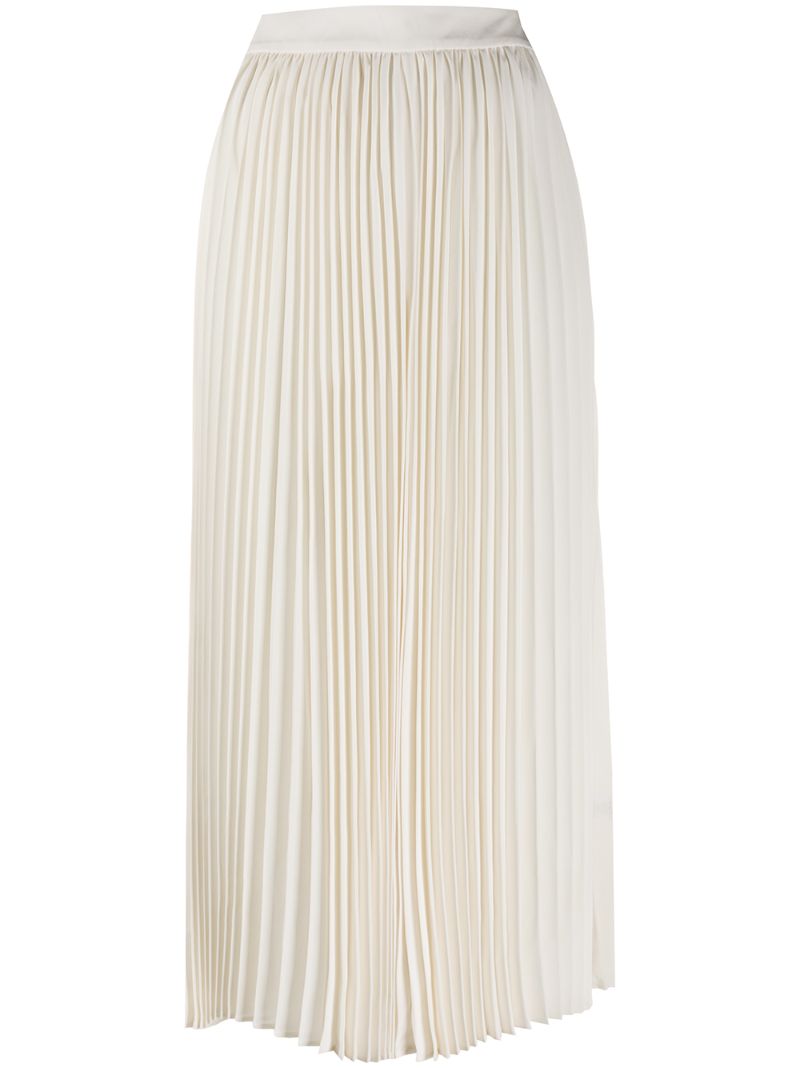 Shop Co Rock Pleated Skirt In Neutrals