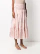 Tory Burch Corded smocked silk skirt