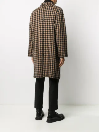 houndstooth single-breasted coat展示图