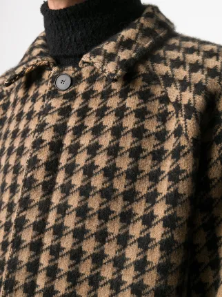 houndstooth single-breasted coat展示图