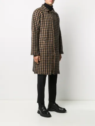 houndstooth single-breasted coat展示图