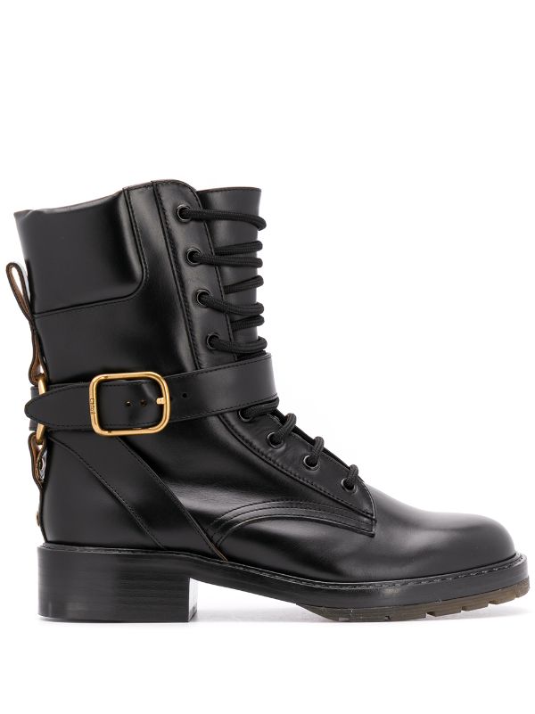 chloe leather ankle boots