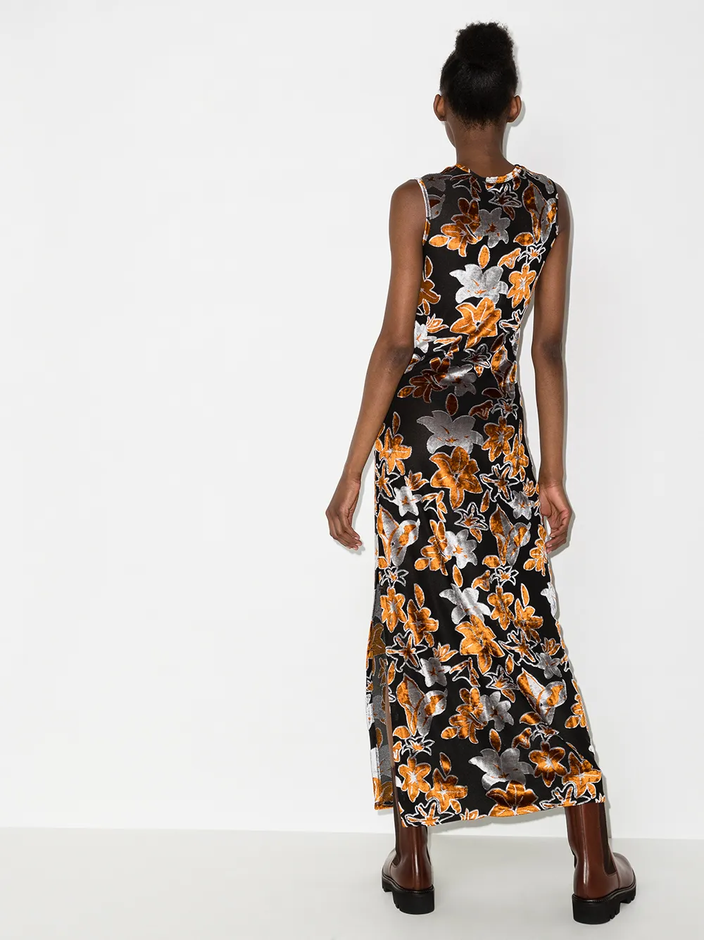 фото Eckhaus latta бархатное платье shrunk