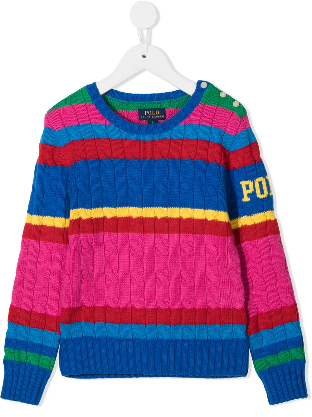 

Ralph Lauren Kids suéter tejido de ochos - Azul