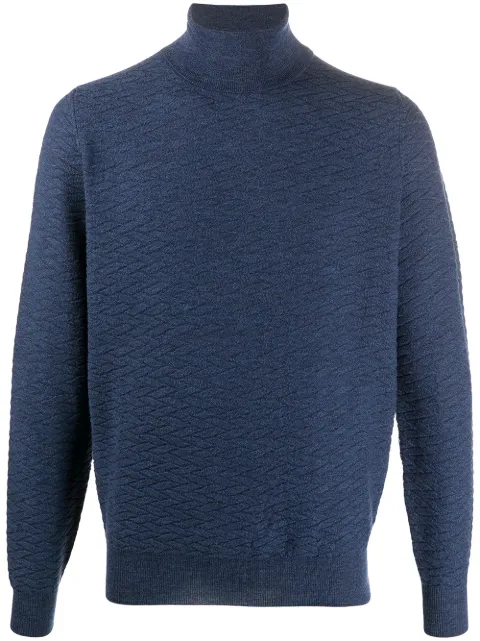 Canali rib-trimmed wool jumper