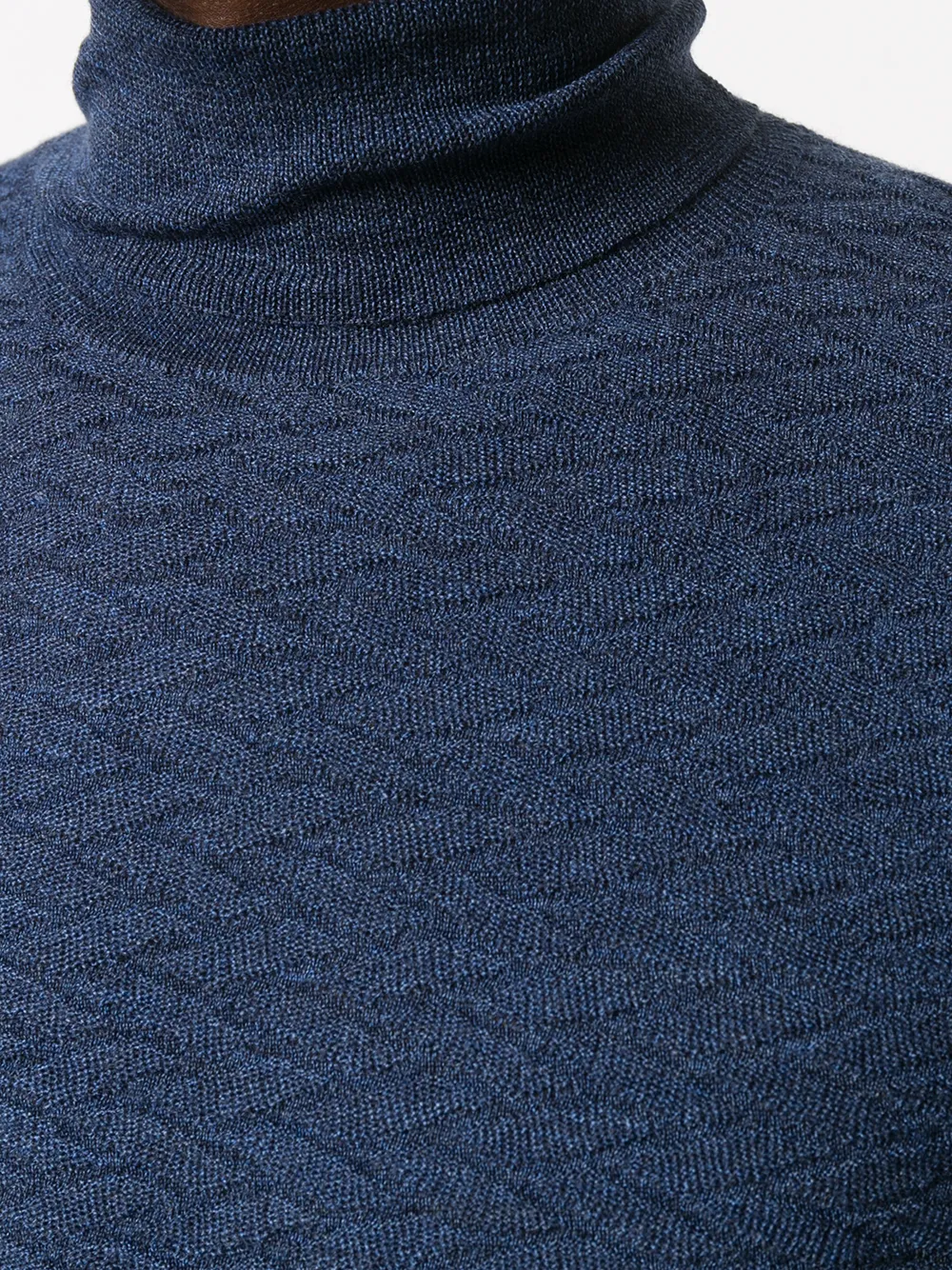 Canali Trui met geribbelde afwerking Blauw