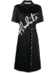 Image 1 of Off-White logo-print shirt dress