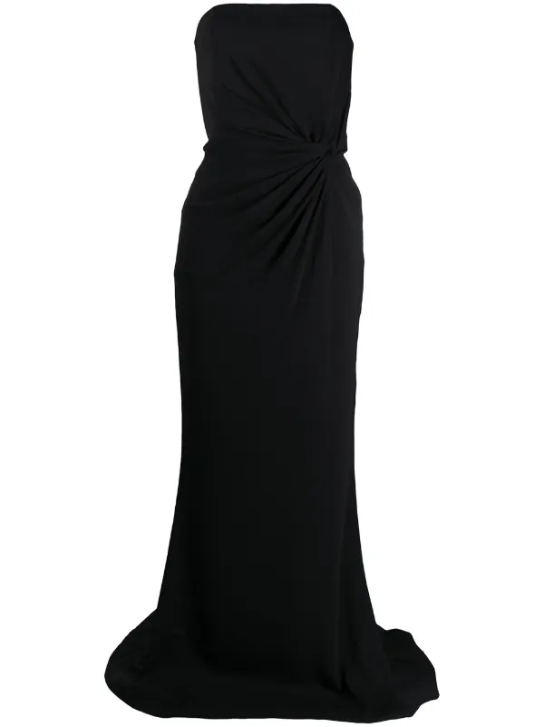 black fitted gown